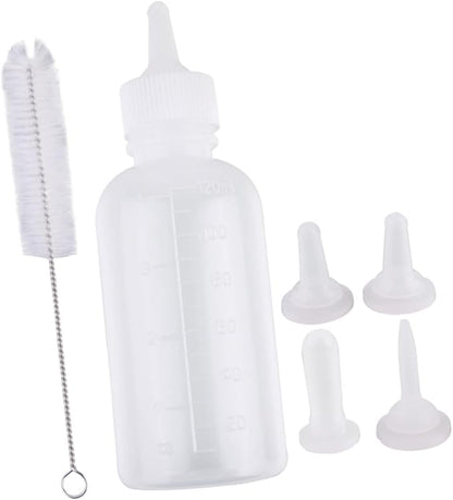 GALPADA 6Pcs Pet Nursing Bottle for Dog and Cat Feeding Includes Cleaning Brush Practical and Easy to Use for Pets Puppy Milk Feeder