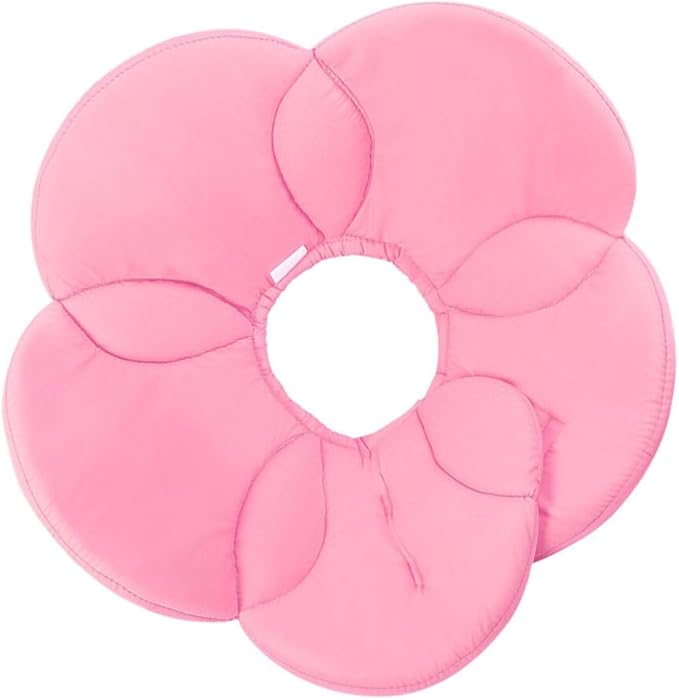 POPETPOP Adjustable Flower Dog Collar Soft Recovery Neck Cover for Medium Pets Lightweight Protective Cone Alternative to Prevent Scratching and Licking After Surgery