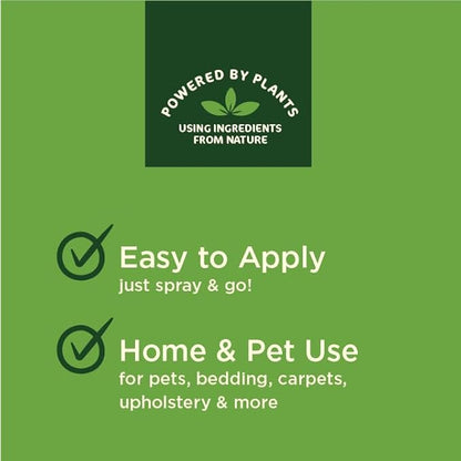 SimpleSource® Flea & Tick Home & Pet Spray, Powered by Plants, Kills Fleas, Flea Eggs, Flea Larvae, & Ticks, Kills & Repels Mosquitos, 32oz Bottle