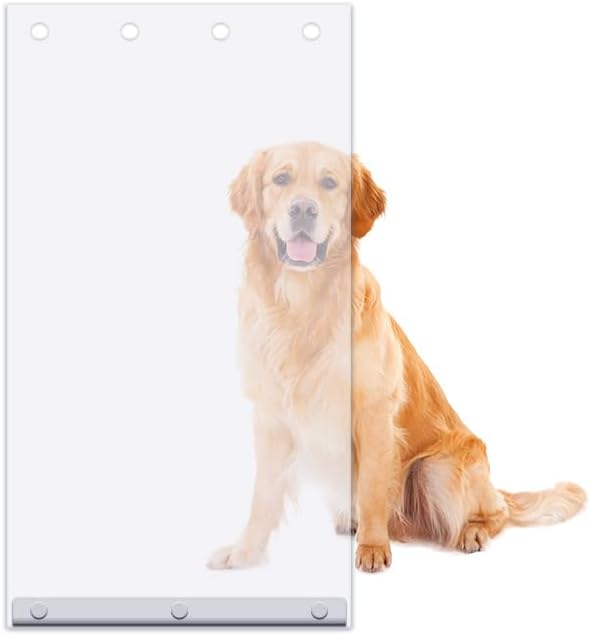 Extra Large Replacement Dog Door Flaps, Clear Pet Door Replacement Flap Compatible with 9.88" x 18" Dog Door, Weather Resistant Replacement Flap Fits Pets Up to 90 Lbs