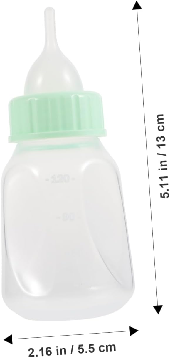 Happyyami 1 Set Portable Cat Milk Bottle Ergonomic Leak Pet Nursing Feeder for Kittens and Puppies for Various Milk Reusable and Sturdy Design for Small Animals