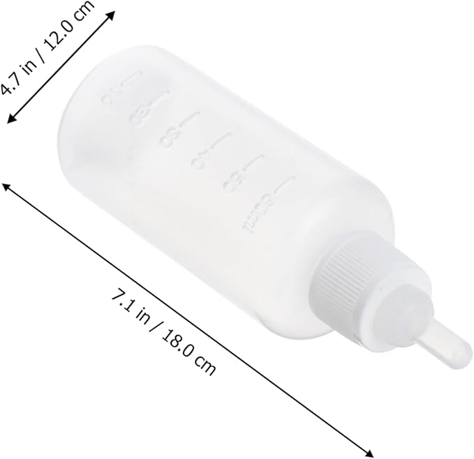 BESPORTBLE 2 Sets Pet Nursing Bottle for Dogs and Cats Milk Feeder with Scale Design Safe Portable Feeding Bottles for Newborn Kittens and Puppies