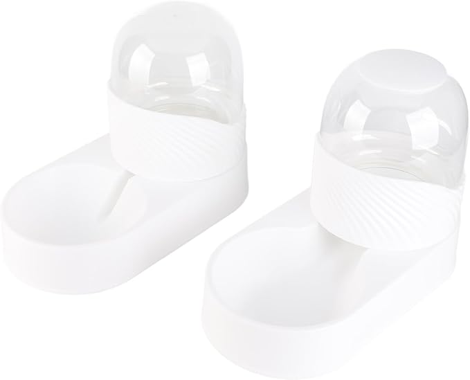 Dog Supplies, and Water Dispenser Set,Auto Food Feeder and Waterer Set Pet Food Dispenser Waterer for Small Medium Dog Puppy Kitten Automatic Dog Cat Feeder (White)