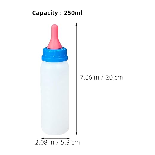 4pcs Pet Feeding Bottles Set Kitten Lamb Piglet Nursing Bottles Calf Milk Feeder for Animals