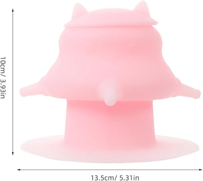 Levemolo Puppy Milk Dispenser Nursing Feeder - Silicone Pet Milk Bowl Feeder with Soft Nipple - Newborn Pet Feeding Station for Cats and Dogs Care - Pink