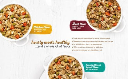 Beneful Purina Wet Dog Food, Gravy, Stew | Variety Pack | 10 oz. Tubs | 12 Count | Pack of 2