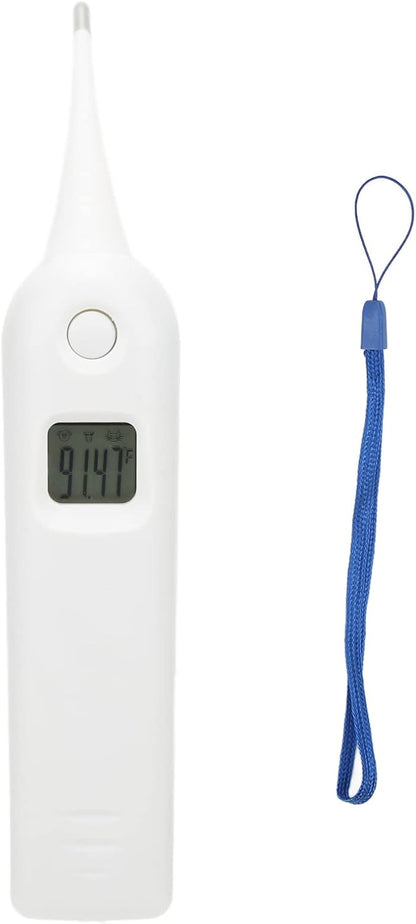 Pig Thermometer Electronic LCD Pet Veterinary Thermometer with Memory Function for Dogs Cats Pet Dog Thermometer Horse Anus Thermometer Fast Digital Veterinary Thermometer