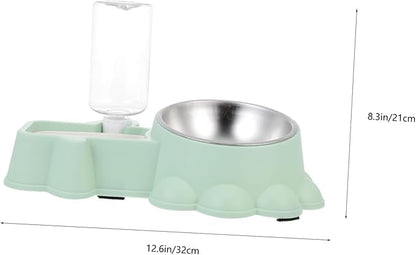 ORFOFE Multifunctional Stainless Steel Dog Feeding Bowl Water and Food Dispenser Pet Feeder Safe Non-Toxic Smooth Surface for Home Use