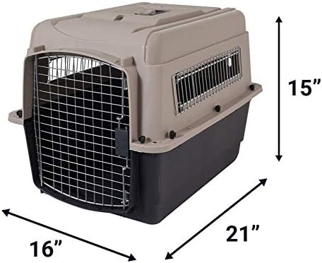 Petmate Ultra Vari Dog Kennel for Small Dogs (Durable, Heavy Duty Dog Travel Crate, Made with Recycled Materials, 21 in. Long) up to 15 lbs, Made in USA