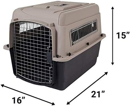 Petmate Ultra Vari Dog Kennel for Small Dogs (Durable, Heavy Duty Dog Travel Crate, Made with Recycled Materials, 21 in. Long) up to 15 lbs, Made in USA