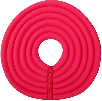 Dog Cone Collar, Inflatable Dog Neck Donut Collar Alternative After Surgery, Soft Protective Recovery Cone for Small Medium Large Dogs and Cats Puppies - Alternative Collar (Rose Red,XL)