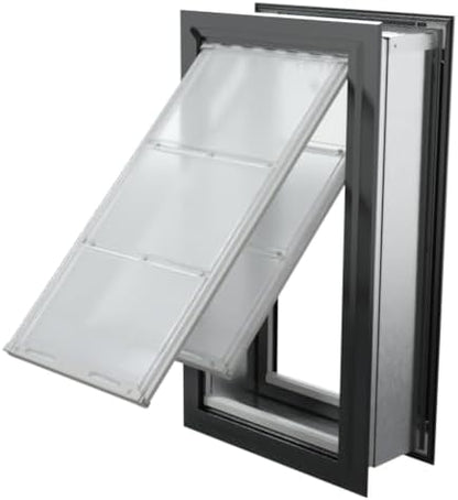 Endura Flap Pet Door for Walls in Black | Energy-Efficient Double Flap Design for Wall Installations | All-Weather Protection with All-Metal Telescoping Tunnel | Black, XXL, Double Flap