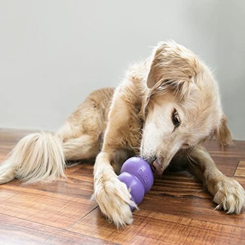KONG Senior - Dog Toy with Gentle, Natural Rubber - Durable Dog Toy for Older Dogs - Use Treats with Stuffable Chew Toy - Treat Toy for Chewing & Fetching - for Medium Dogs (Pack of 2)