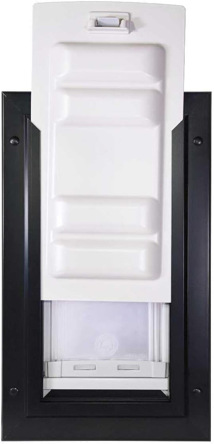 Endura Flap Single Flap Pet Door for Door Installations | Stylish for Interior & Exterior Doors | Durable Aluminum Frame & Weatherproof Dual-Layer Flap | Black, Small, Single Flap