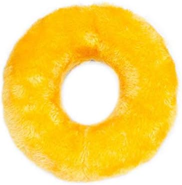 ZippyPaws Donutz - No Stuffing Dog Toys to Keep Them Busy, for Small and Medium Dogs, Squeaky Pet Toy for Boredom, Unstuffed Chew Toy, Soft Plush Puppy Products, Funny Food Toy - Blueberry Donut