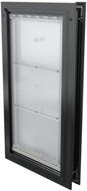 Endura Flap Double Flap Pet Door for Door Installations | Stylish for Interior & Exterior Doors | Durable Aluminum Frame & Weatherproof Dual-Layer Flap | Black, XL, Double Flap