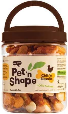 Pet 'n Shape Chik 'n Wrapped Biscuits – Jerky Dog Treats - 1 Pound