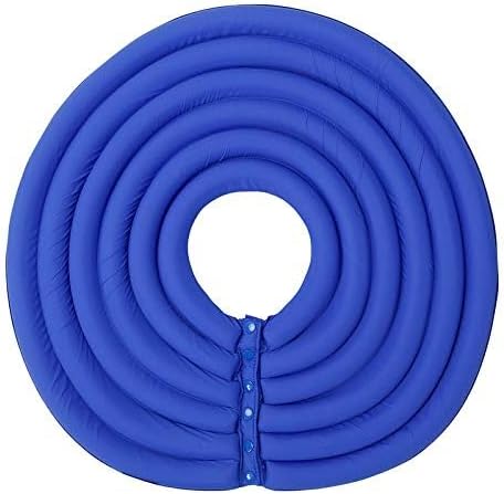 Dog Cone Collar, Inflatable Dog Neck Donut Collar Alternative After Surgery, Soft Protective Recovery Cone for Small Medium Large Dogs and Cats Puppies - Alternative Collar (Blue,S)