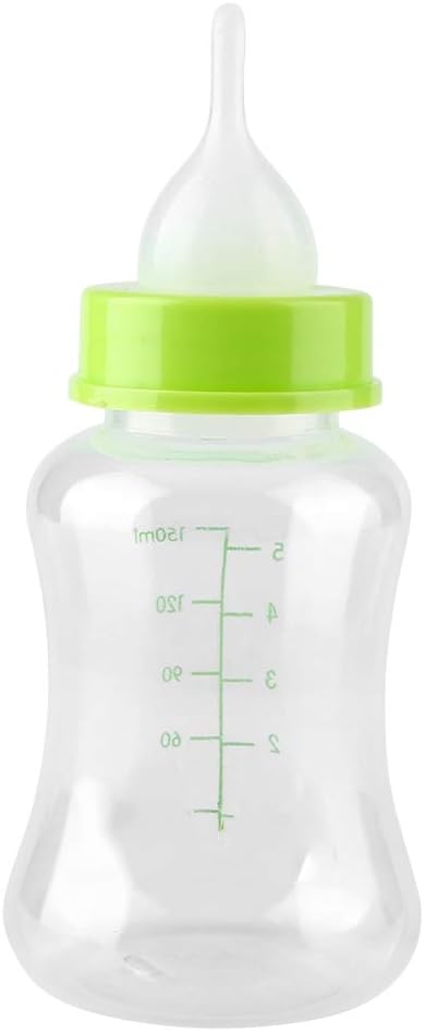 Kitten Bottle Feeding Kit, Silicone Feeding Nipple 150ml Milk Bottle Feeder Puppy Bottles for Nursing Kitten Feeding Bottle for All Breed of Puppies, Kittens and Other Animals