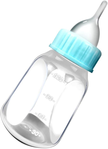 Toyvian 2PCS Silicone Kitten Feeding Bottles Puppy Milk Feeder Replaceable Nipples Small PET Nursing Bottles for Newborn Kittens and Puppies