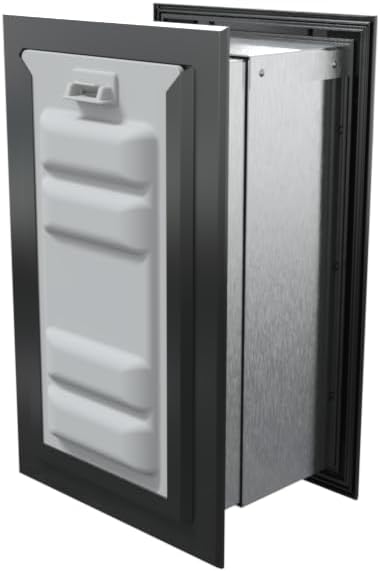 Endura Flap Pet Door for Walls in Black | Energy-Efficient Double Flap Design for Wall Installations | All-Weather Protection with All-Metal Telescoping Tunnel | Black, Small, Double Flap