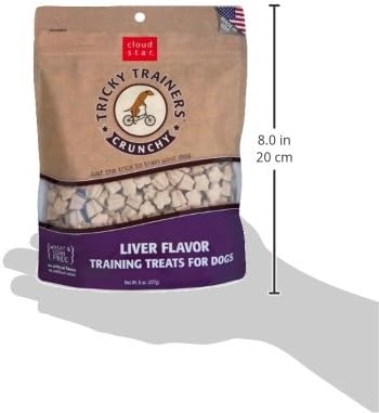 Cloud Star Tricky Trainers Crunchy, Low Calorie Training Dog Treat, Made in the USA, Wheat & Corn Free