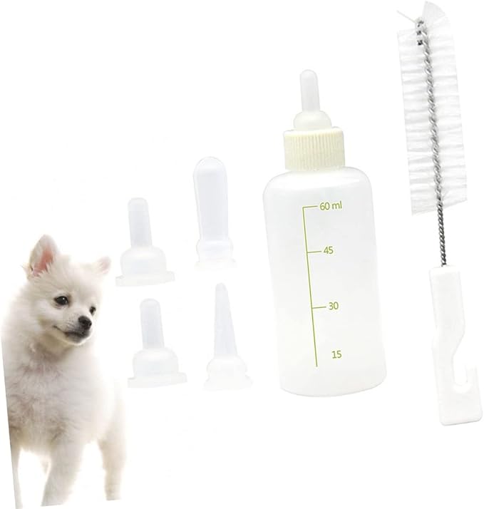 BESPORTBLE 6sets Pet Nursing Bottle Milk Feeding Bottles for Pets Safe Material Portable Design for Cats and Dogs Easy Scale for Precise Feeding