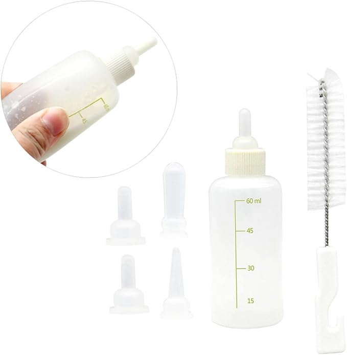 BESPORTBLE 6sets Pet Nursing Bottle Milk Feeding Bottles for Pets Safe Material Portable Design for Cats and Dogs Easy Scale for Precise Feeding