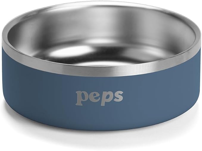 Peps Non-Slip Pet Food Bowl – Durable, Dishwasher Safe, Navy Blue