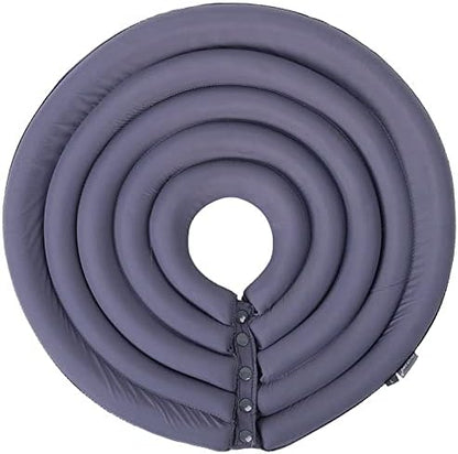 Dog Cone Collar, Inflatable Dog Neck Donut Collar Alternative After Surgery, Soft Protective Recovery Cone for Small Medium Large Dogs and Cats Puppies - Alternative Collar (Grey,XS)