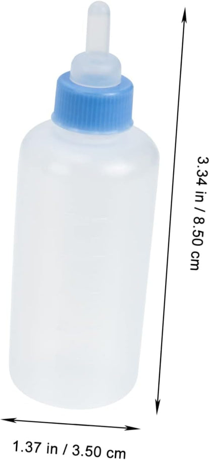 Totority 3pcs Pet Feeding Bottles Cat Milk Bottle Kitten Nipple Milk Feeder for Newborn Animals