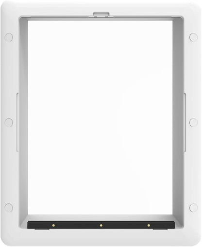 Hakuna Pets Essential Pet Door for Screens, Doors and Walls up to 2.17" Thick, for Dogs and Cats up to 42 lbs, Medium, White