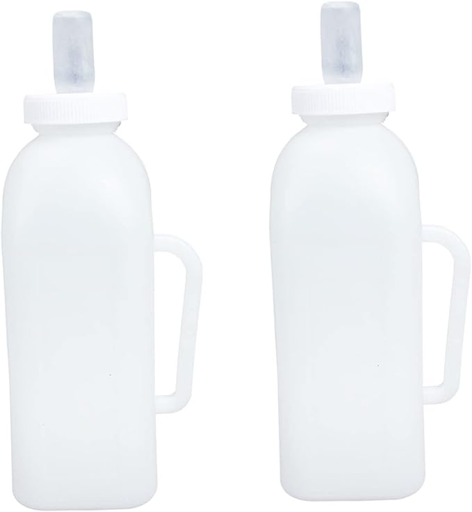 Levemolo 2pcs Durable Calf Feeding Milk Bottles Food-Grade Containers for Newborn Livestock Lightweight Portable Calf Nursing Bottle for Easy Outdoor Use