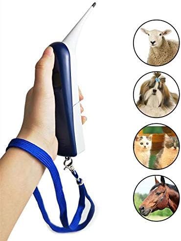 Pet Thermometer Dog Thermometer, Fast Digital Veterinary Thermometer, Pet Thermometer for Dogs, Cats, Horse,Cattle, Pigs,Birds, Sheep.C/F Switchable (Blue)