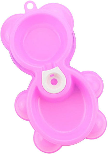 Cat Bowls and Dishes Dog Bowl Double Pet Bowls Dog Food Water Feeder Plastic Pet Drinking Dish Feeder Cat Puppy Feeding Supplies Small Dog Accessories Pink