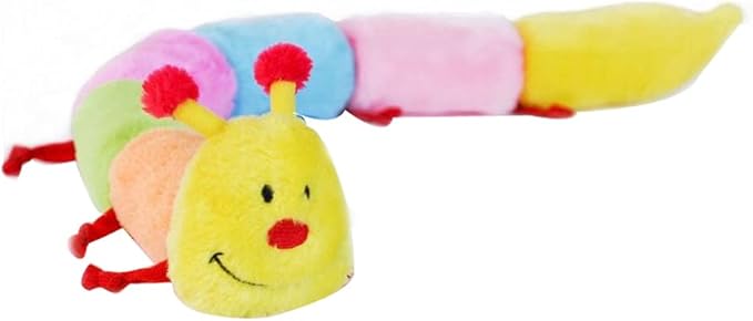 ZippyPaws Deluxe Caterpillar- Dog Toys to Keep Them Busy, For Medium & Large Dogs, Squeaky Pet Toy for Boredom, Stuffed Chew Toy, Soft Plush Puppy Products, 6 Blaster Squeakers & 1 Round Squeaker- 30"