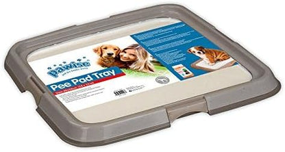 PAWISE Dog Training Pee Pad Holder Tray, Indoor Puppy Potty Pee Pad Floor Tray Dog Toilet, 24''X24', Large