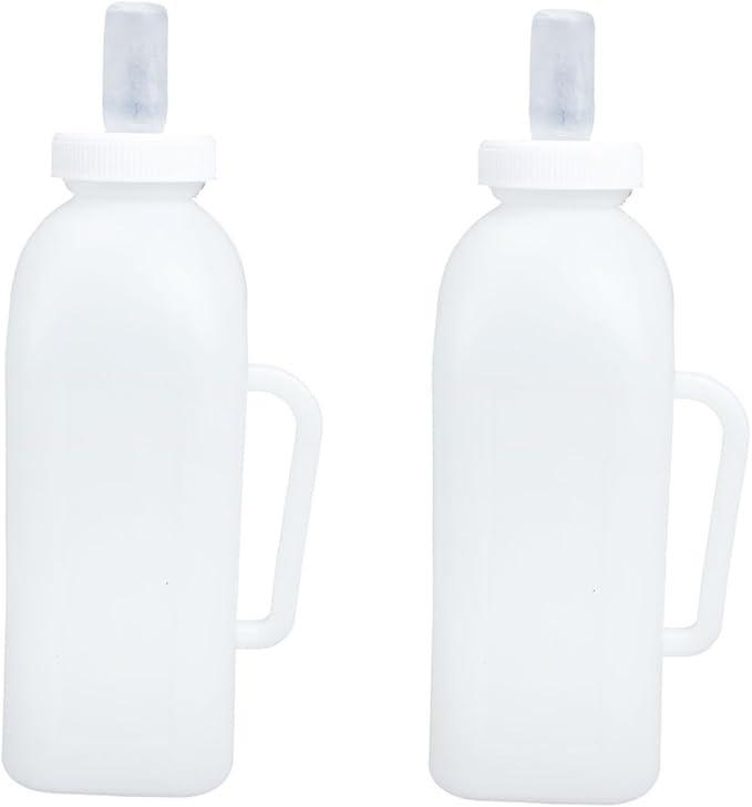 LIOOBO Lamb Milk Bottle 2 Pack Kitten Puppy Feeder Food Grade Silicone Sterilizable Lightweight Baby Milk Feeder Bottle