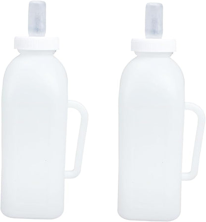 LIOOBO Lamb Milk Bottle 2 Pack Kitten Puppy Feeder Food Grade Silicone Sterilizable Lightweight Baby Milk Feeder Bottle