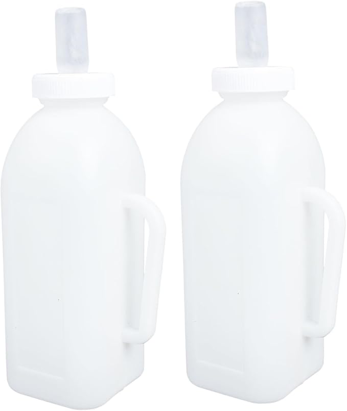 POPETPOP Kitten Replacement Milk Bottle Calf Milk Feeder Handle Portable Calf Nursing Bottle for Animal Feeding