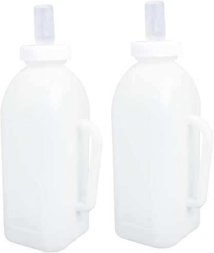 POPETPOP Kitten Replacement Milk Bottle Calf Milk Feeder Handle Portable Calf Nursing Bottle for Animal Feeding