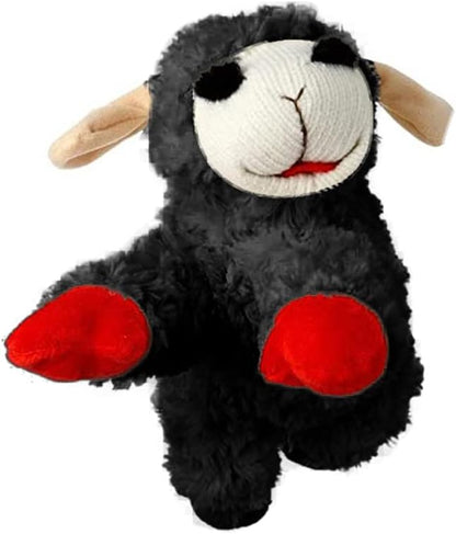 Multipet Mini Lamb Chop 6" Bundle Small Dog Toys | White, Black & Brown | Lambchop Squeaker Dog Pet Toy 6" Plush | Small | 3-Pack | Officially Licensed