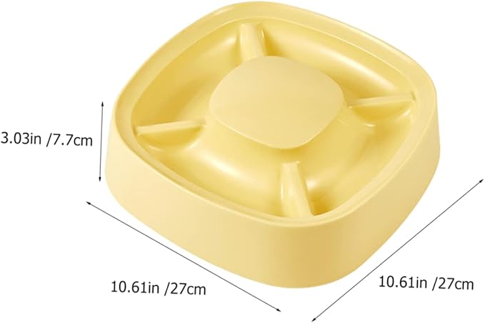 Cat Bowl and Dog Feeder Non- and Food Multi-Functional Pet Feeder for Small Dogs and Cats Easy to Material Divided Bowl