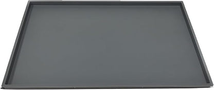 Pet Feeding Mat, 18.5 Inch x 11.4 Inch Silicone Black Waterproof Anti-Slip Bowel Met for Pet Food and Water (Black, m)