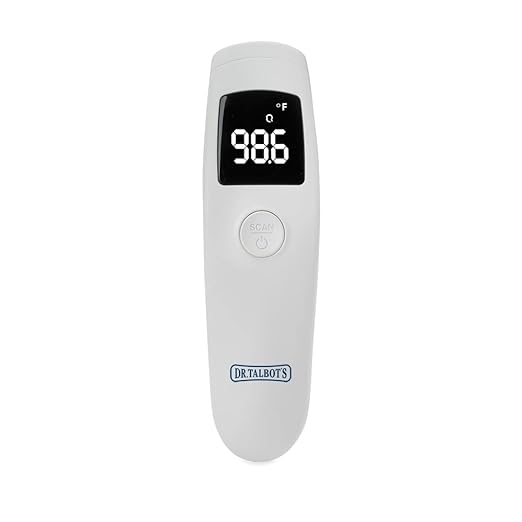 Dr. Talbot's Non-Contact Infrared Thermometer with Led Screen, White
