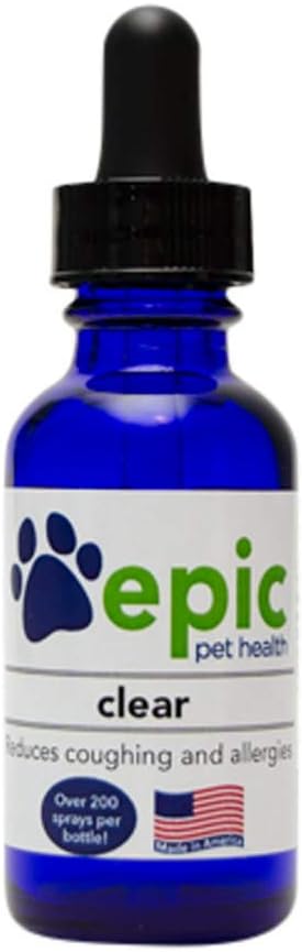 Clear - Reduces Allergies and Coughing Natural Electrolyte Supplement for Healthy Immune System in All Animals Works Quickly Easy to Use Flavorless Spray (2 oz Dropper)