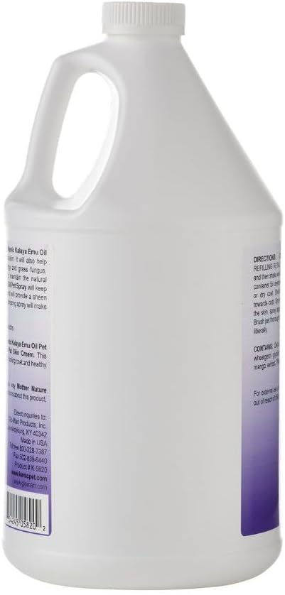Kenic Emu Oil Spray for Dogs & Cats - Itchy Skin Relief for Dry, Irritated Coats & Hot Spots - Leave-in Conditioning Formula Soothes and Moisturizes for Comfort and Shine, Made in USA