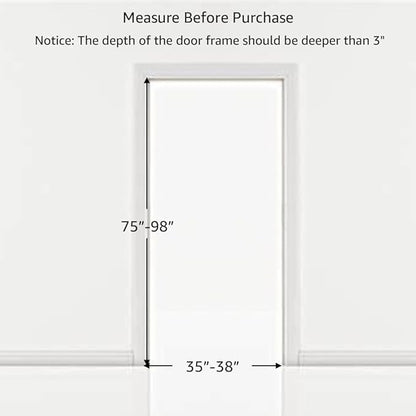 unipaws 75" High Extra Tall Cat Gate, Auto Closing and No Drilling Safety Gate for Doorway Hallway Stairs, Cat Dog Proof, Fit for 35"-38" Wide Opening, Indoor Use, White