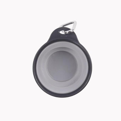 Dexas Pets Collapsible Travel Cup, Small/1 Cup Capacity, Light Gray