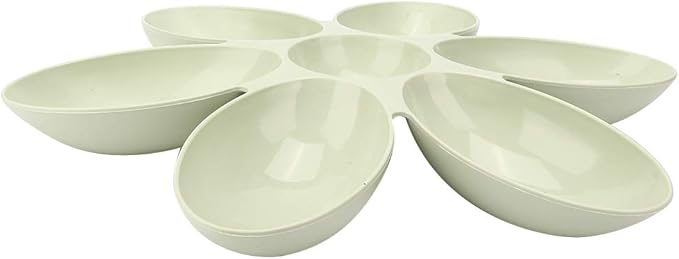 Cat Water Bowl Multiple Case Food Feeder Water Feeding Bowl Six Petals Plastic Feeder Puppy Food Dispenser Bowls for Cats Dogs(Green)